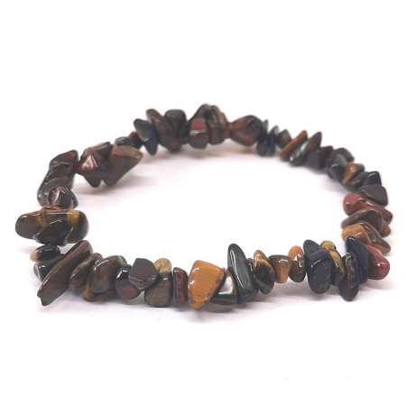 3 Yeux (Oeil de Tigre Faucon Taureau) - Bracelet Baroque (Chips) ou Grains