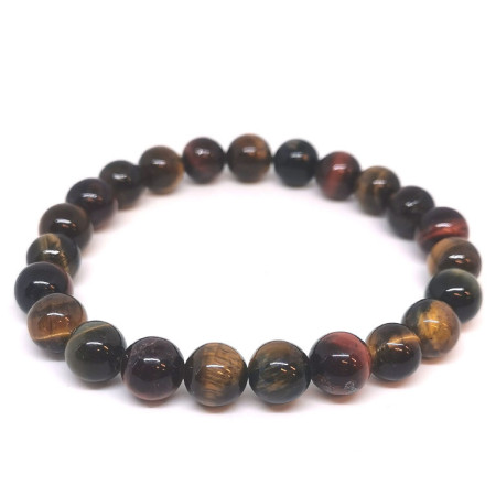 3 Yeux (Oeil de Tigre Faucon Taureau) - Bracelet Boules