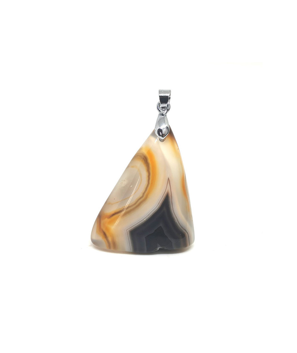 Agate à Bandes - Pendentif Bélière - Cabochon