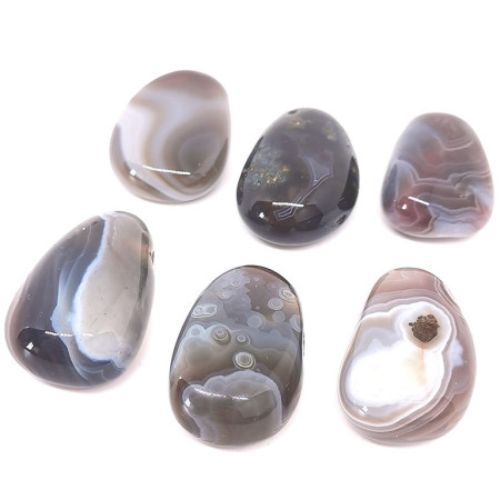 Agate Botswana - Pendentif Pierre Percée