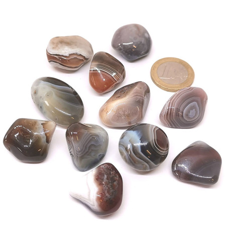Agate Botswana - Pierre Roulée