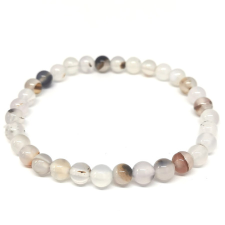 Agate Dendrite (Dendritique) - Bracelet Boules 6 mm