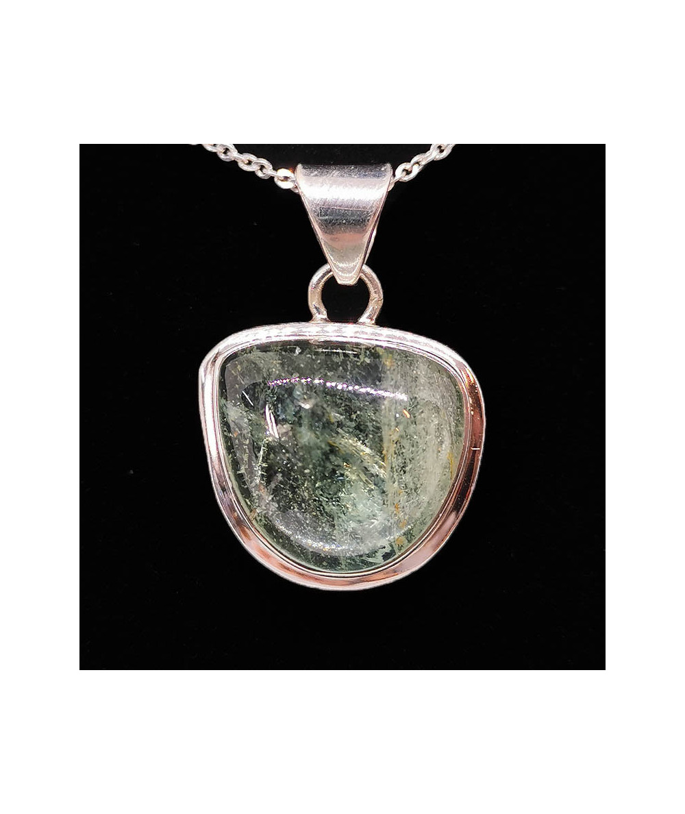 Aigue Marine - Pendentif Serti Argent