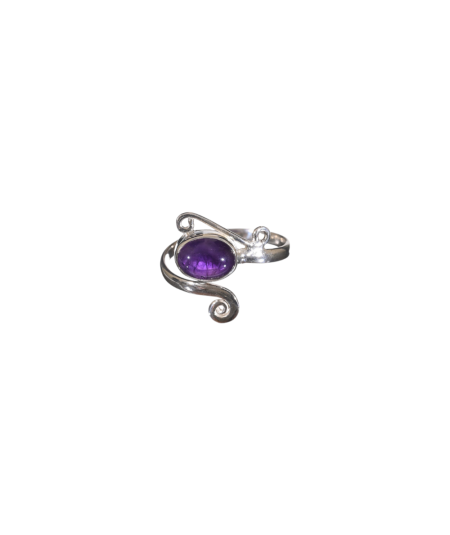Améthyste - Bague Sertie Argent