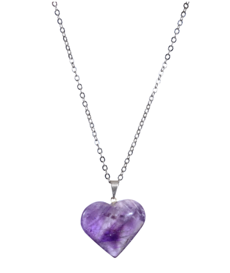 Améthyste - Pendentif Coeur