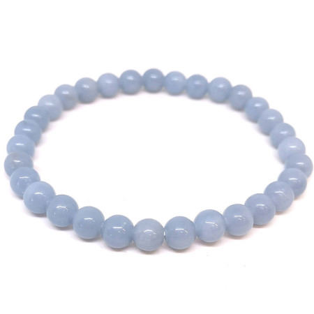Angélite (Anhydrite) - Bracelet Boules