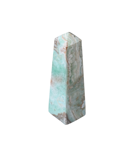 Aragonite Bleue (Calcite Caraïbe) - Obélisque