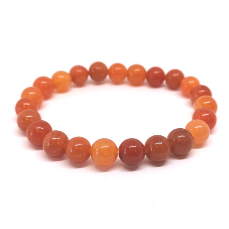 Aventurine Orange - Bracelet Boules 8 mm