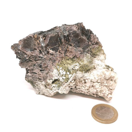 Axinite Diopside - Bloc Brut - Sur Gangue