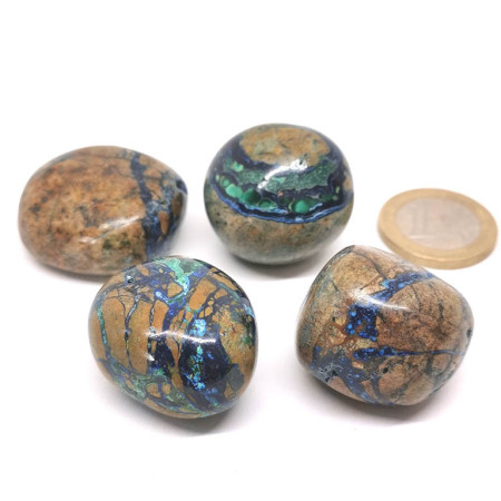 Azurite-Malachite - Pierre Roulée