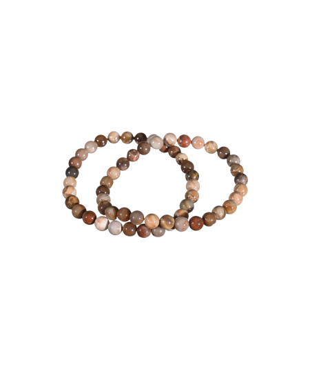 Bois Fossilisé (Pétrifié) - Bracelet Boules