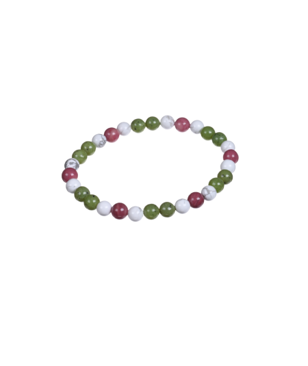 Bracelet Astro Vierge – Jade Rhodonite & Howlite