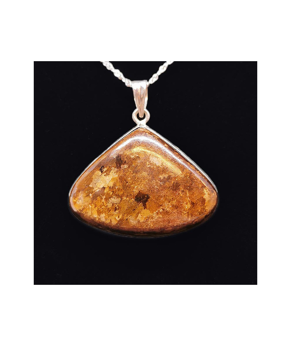 Bronzite (Enstatite) - Pendentif Serti Argent