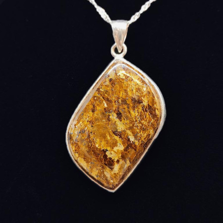 Bronzite (Enstatite) - Pendentif Serti Argent