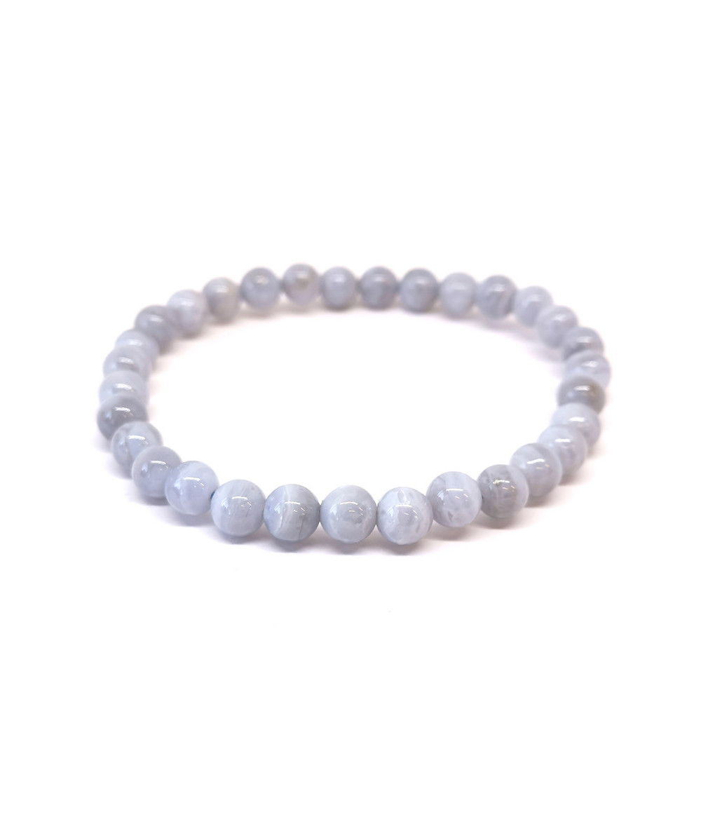 Calcédoine Bleue - Bracelet Boules