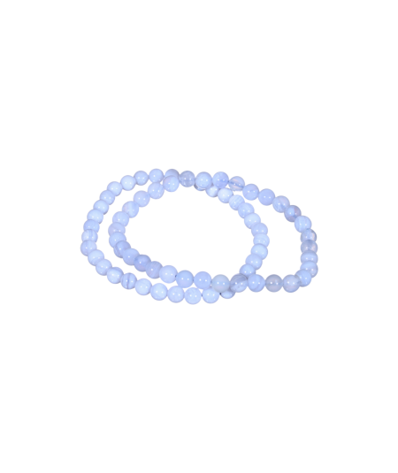 Calcédoine Bleue - Bracelet Boules