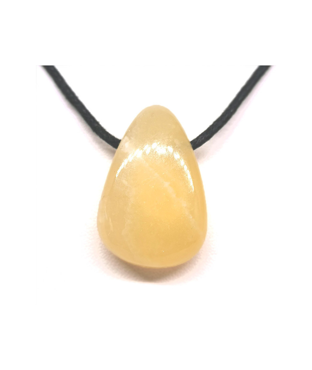 Calcite Jaune - Pendentif Pierre Percée