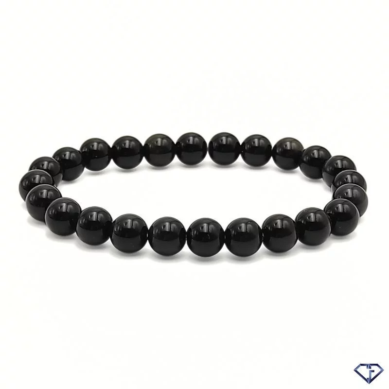 Bracelet en Obsidienne noire