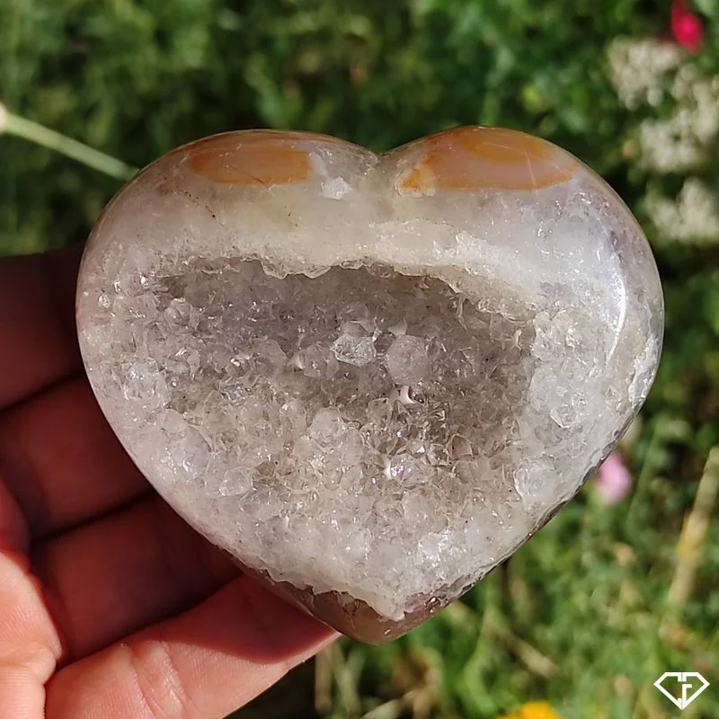 Cœur en Agate semi-brute