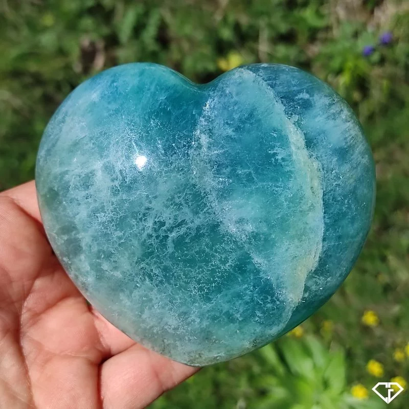 Cœur en Fluorite verte