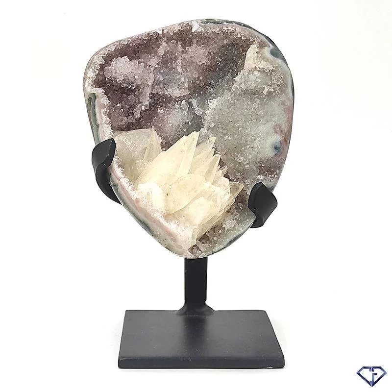 Druse d'Améthyste et Calcite