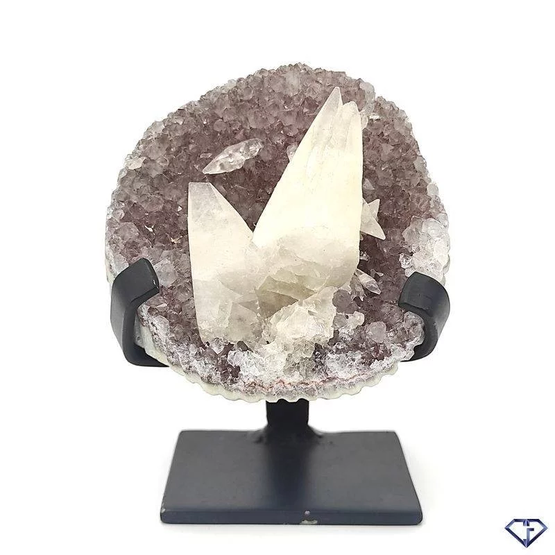 Druse d'Améthyste et Calcite