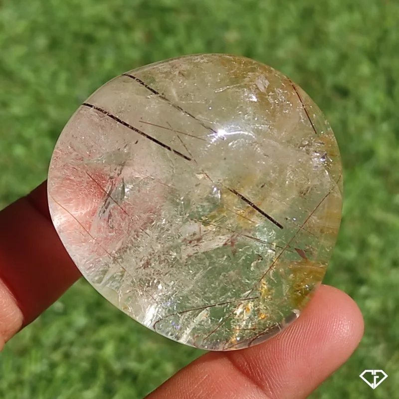 Galet en Quartz Rutile