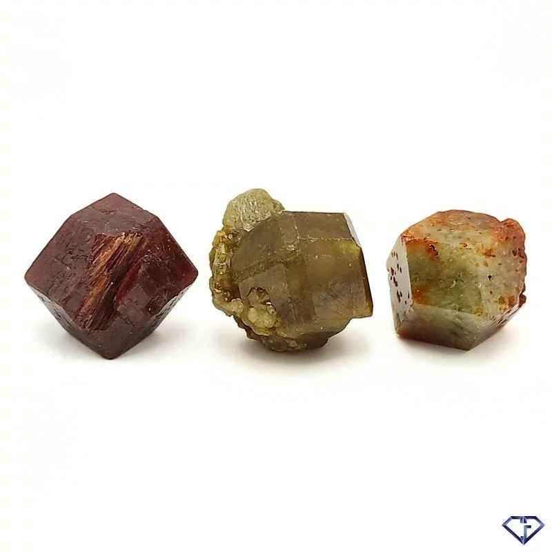 Lot de 3 Grenats bruts