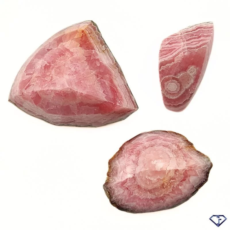 Lot de 3 Rhodochrosites naturelles