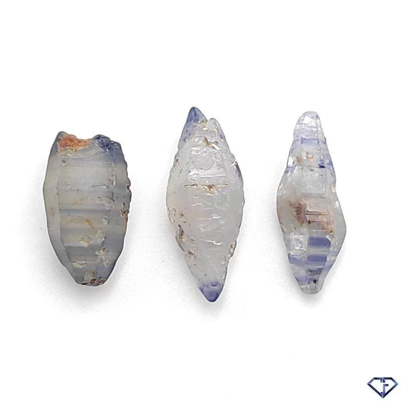 Lot de 3 Saphirs bruts