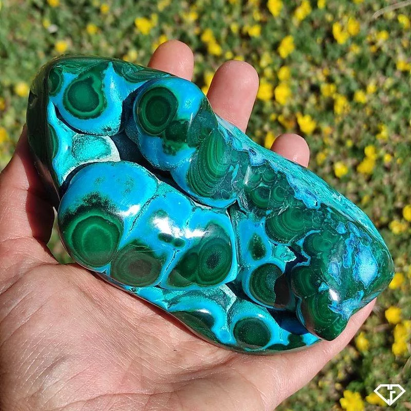 Malachite Chrysocolle naturelle
