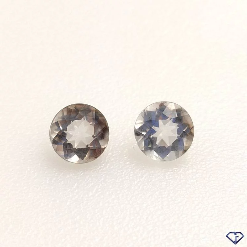 Paire de Quartz fumés taillés