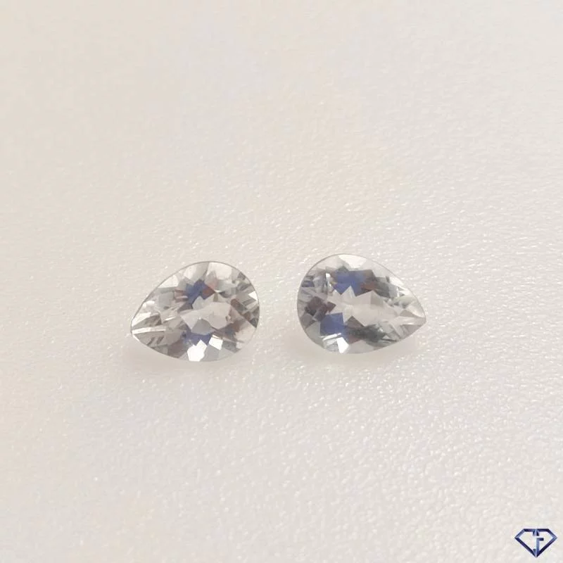 Paire de Quartz fumés taillés
