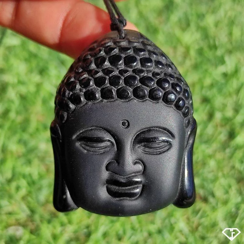 Pendentif Bouddha en Obsidienne