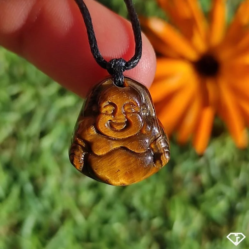 Pendentif Bouddha en Œil de Tigre