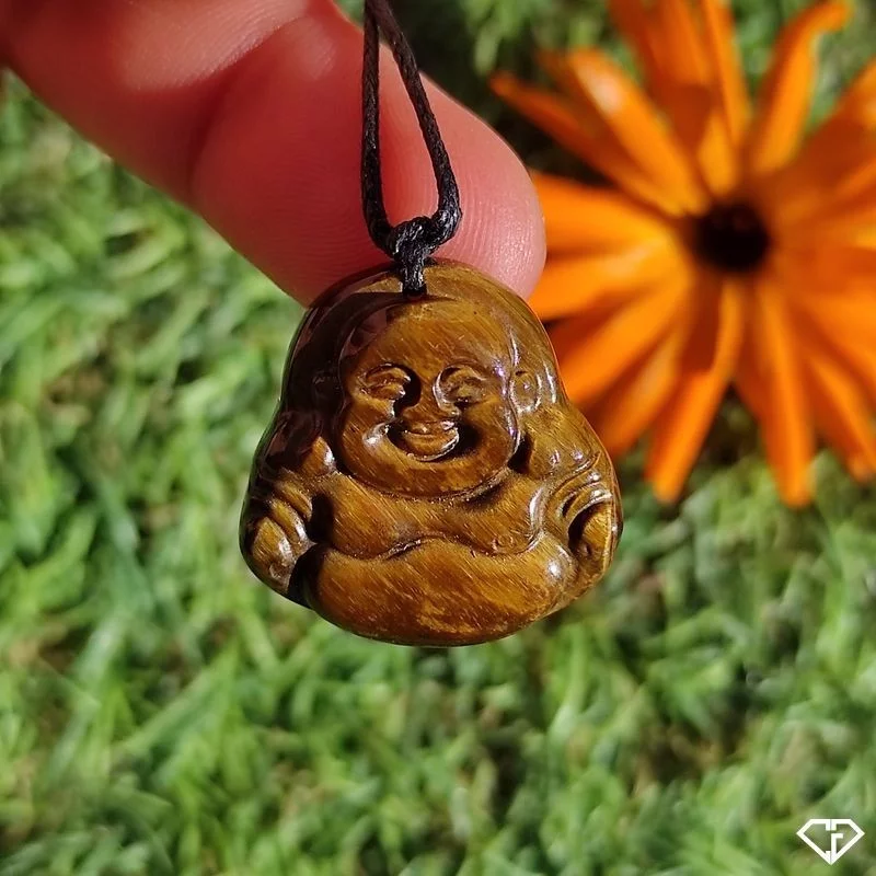 Pendentif Bouddha en Œil de Tigre