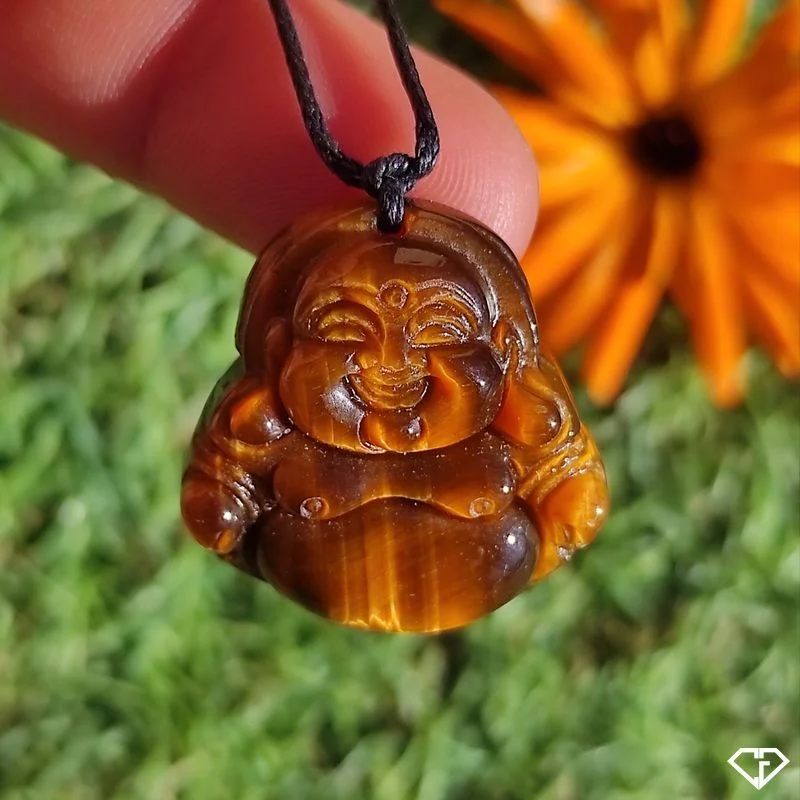 Pendentif Bouddha en Œil de Tigre