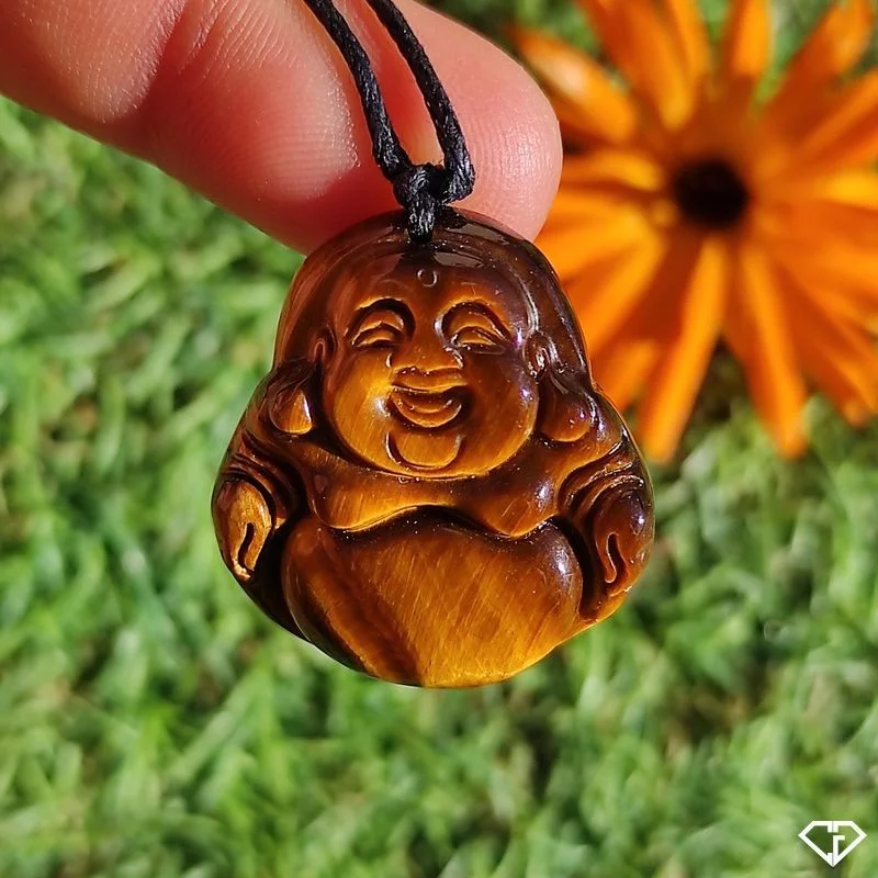 Pendentif Bouddha en Œil de Tigre