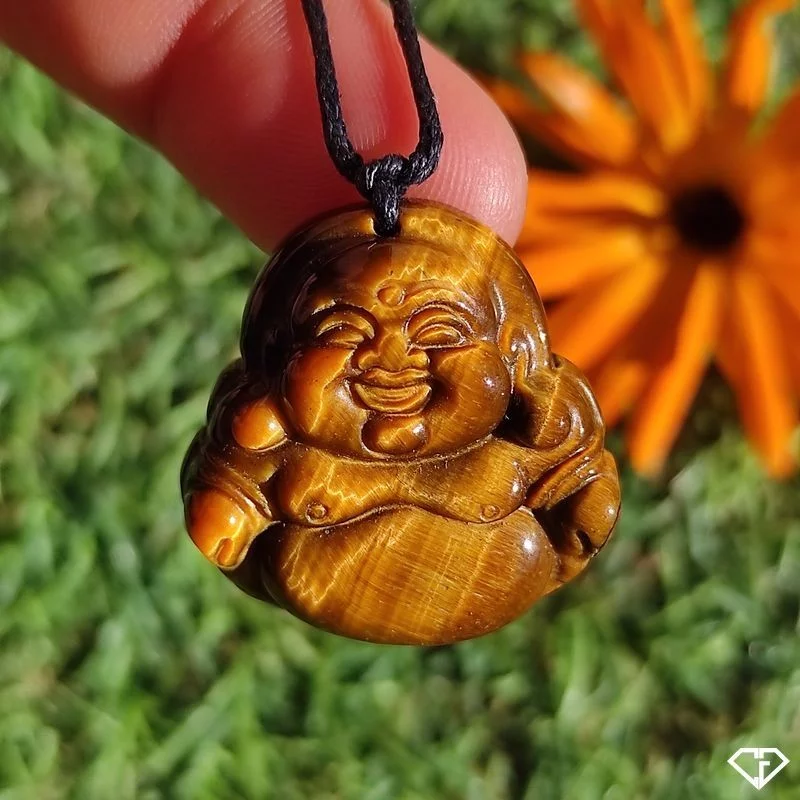 Pendentif Bouddha en Œil de Tigre