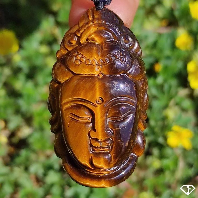 Pendentif Bouddha en Œil de Tigre