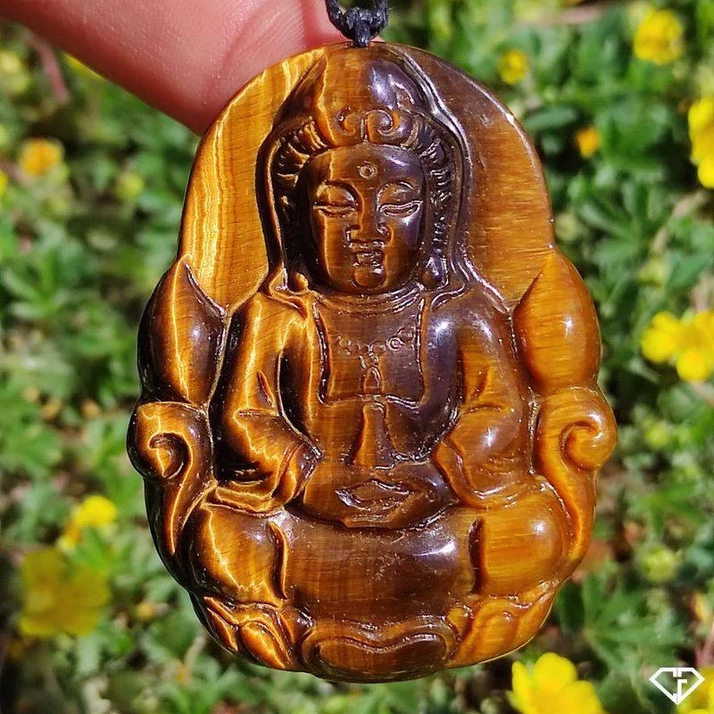 Pendentif Bouddha en Œil de Tigre