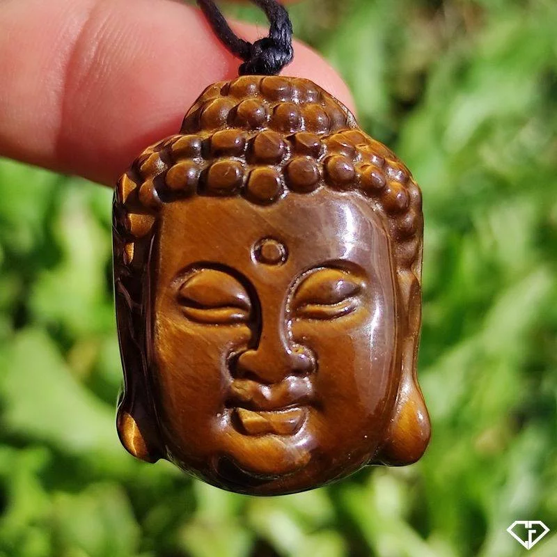 Pendentif Bouddha en Œil de Tigre