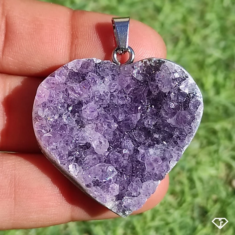 Pendentif cœur en Améthyste