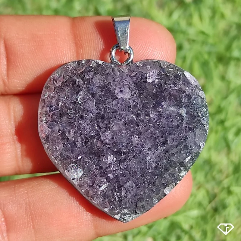 Pendentif cœur en Améthyste