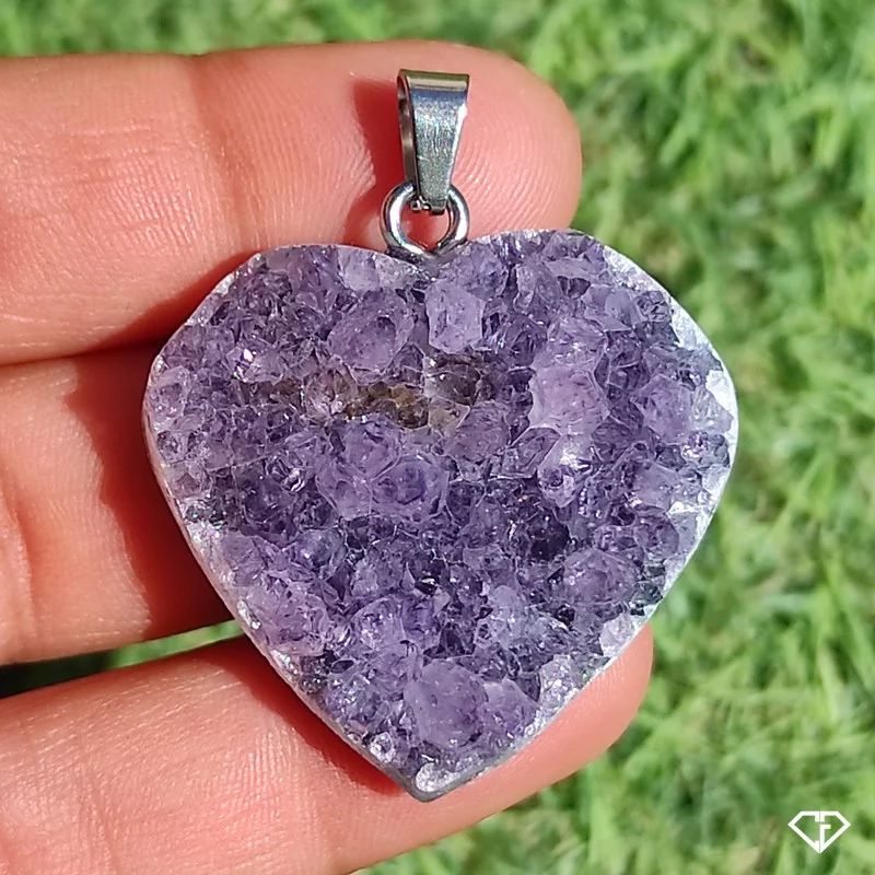 Pendentif cœur en Améthyste