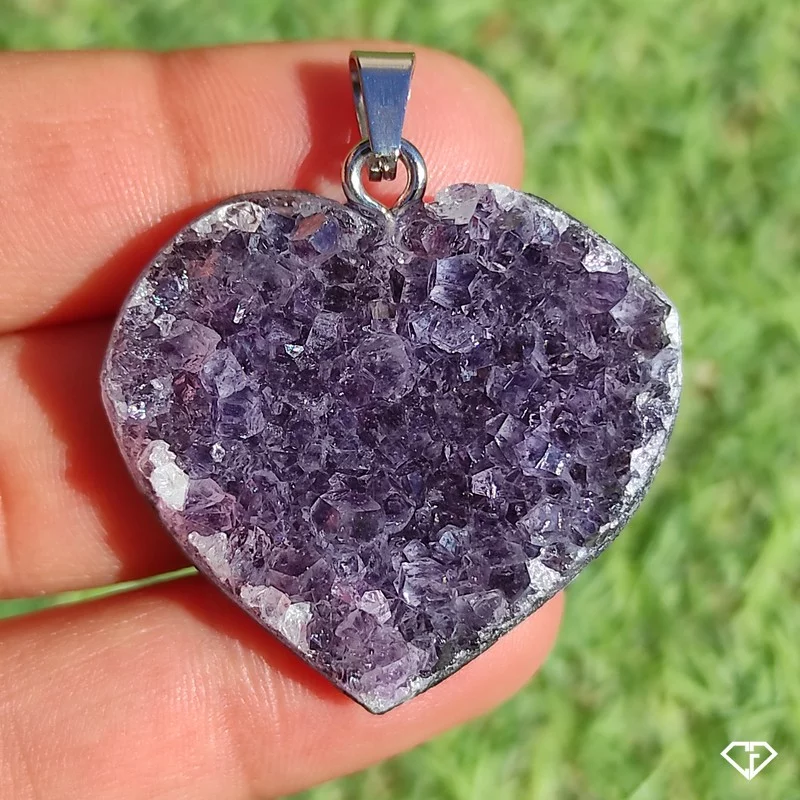 Pendentif cœur en Améthyste
