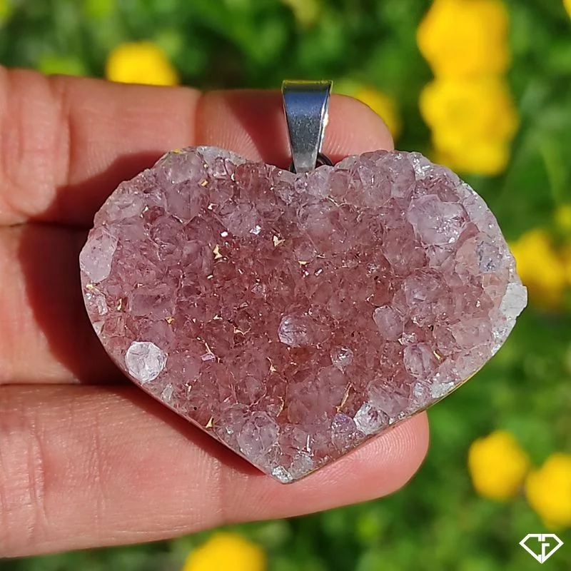 Pendentif cœur en Améthyste