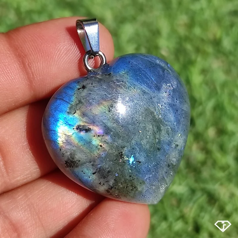 Pendentif cœur en Labradorite