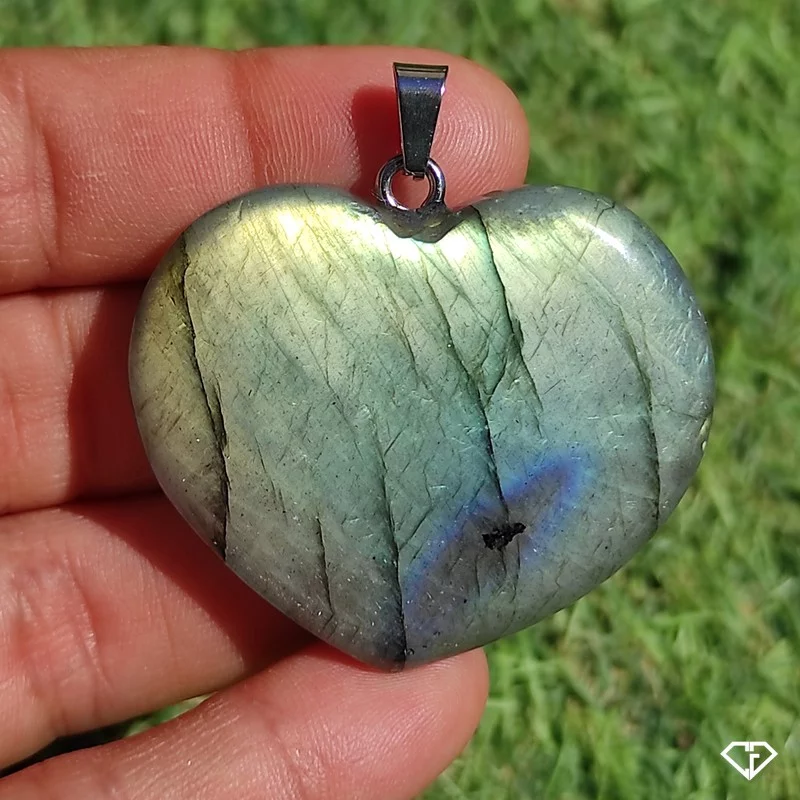 Pendentif cœur en Labradorite