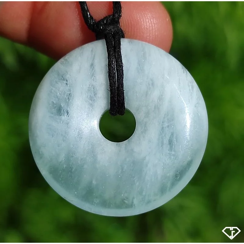 Pendentif donut en Aigue-marine